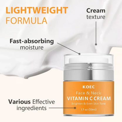 KOEC Retinol Neck Cream 50g container for moisturising and reducing fine lines on neck
