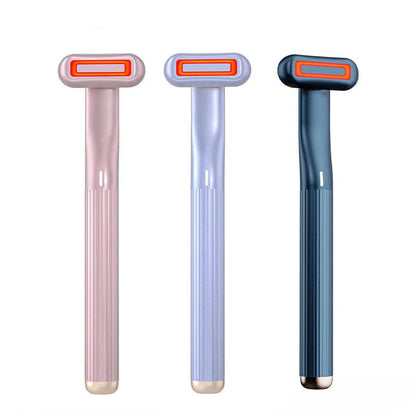 360 Degrees Rotary Eye Massage Wand with red LED light therapy and therapeutic warmth
