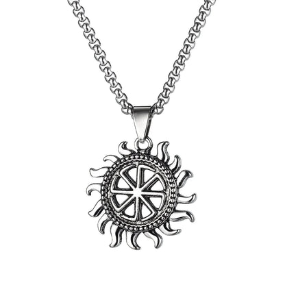 Men's silver electroplated skull necklace with stainless steel chain and alloy pendant showing six design options