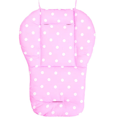 Cotton double-sided baby car mat cushion in five colours on a pram seat