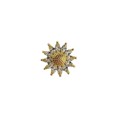 Geometric copper decorative brooch for women in a choice of electroplated colours.