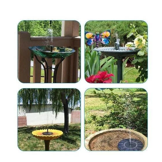 Solar-powered floating garden fountain enhancing outdoor space with eco-friendly water feature