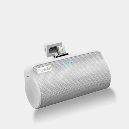 Universal 3000mAh power bank in cylindrical aluminium shell with ABS case for Android Apple Type-C phones