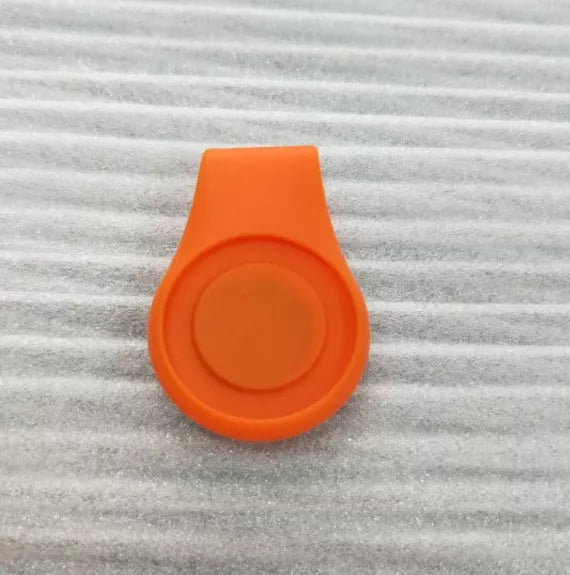 Silicone golf hat clip ball marker holder in vibrant colours