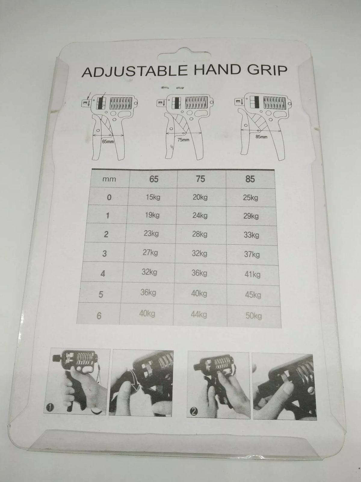 Adjustable finger trainer in black for grip strength and health massage