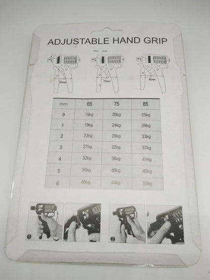 Adjustable finger trainer in black for grip strength and health massage