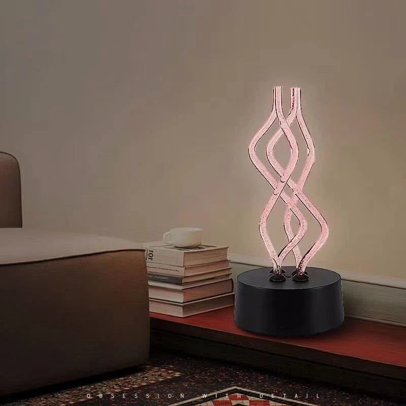 Colorful mood-boosting acrylic table lamp with 7 changing LED lights, perfect for enhancing home decor and creating a relaxing atmosphere