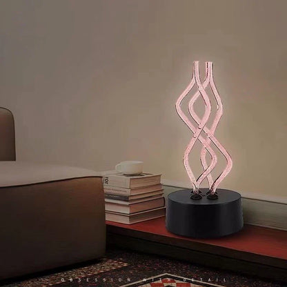 Colorful mood-boosting acrylic table lamp with 7 changing LED lights, perfect for enhancing home decor and creating a relaxing atmosphere