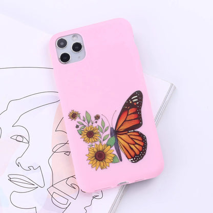 A selection of colourful TPU back cover cases for various Apple iPhone models.