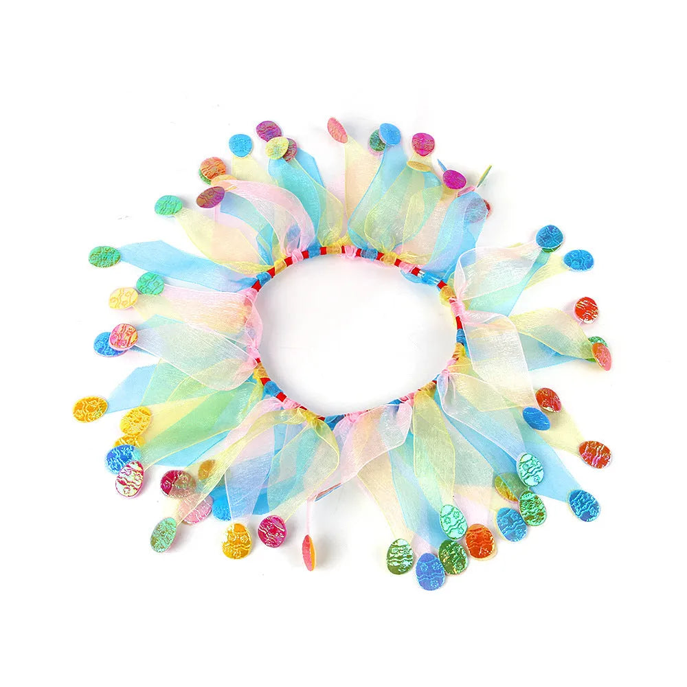 Tie-dye cloth dog collar in seasonal Christmas and Halloween colour designs