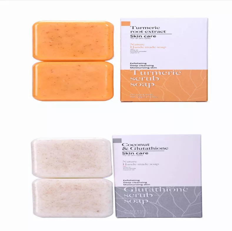 Handmade Frosted Turmeric Cleansing Soap 140g with natural anti-inflammatory benefits