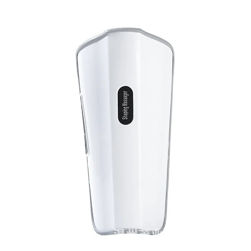 White electronic pulse calf massager with acupoint massage and infrared physiotherapy functions