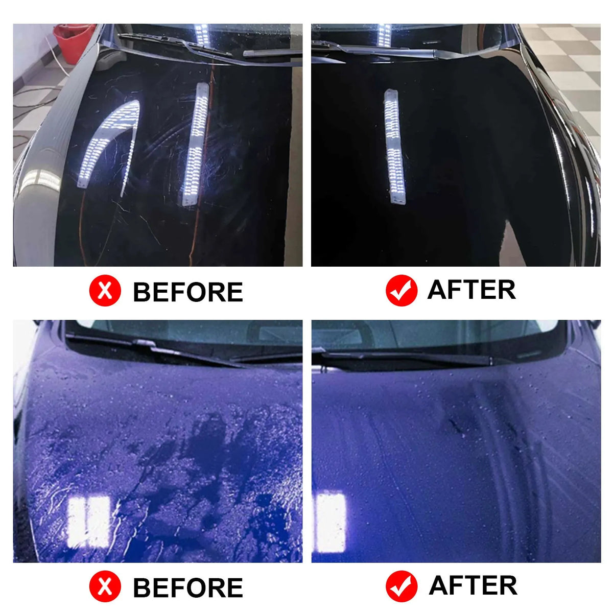 70ml automotive graphene ceramic coating kit with sponge applicator, microfiber cloths, gloves, and coating cloths