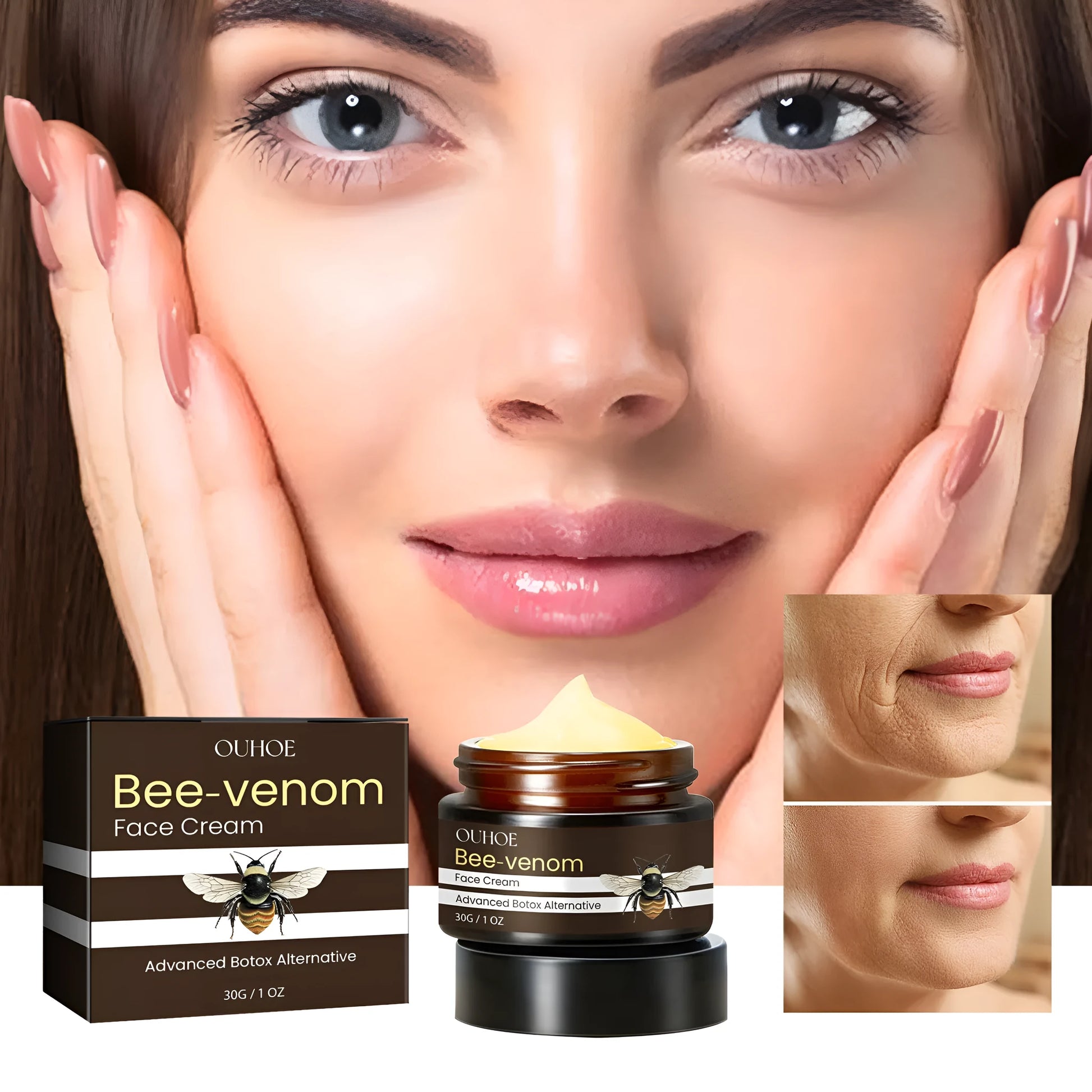 OUHOE Bee Firming Cream 30g jar with hydrating and nourishing properties for facial skincare