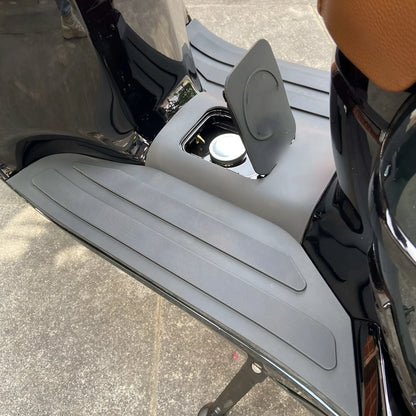3D rubber motorcycle front foot pad accessory in black grey and bronze gold colour options.