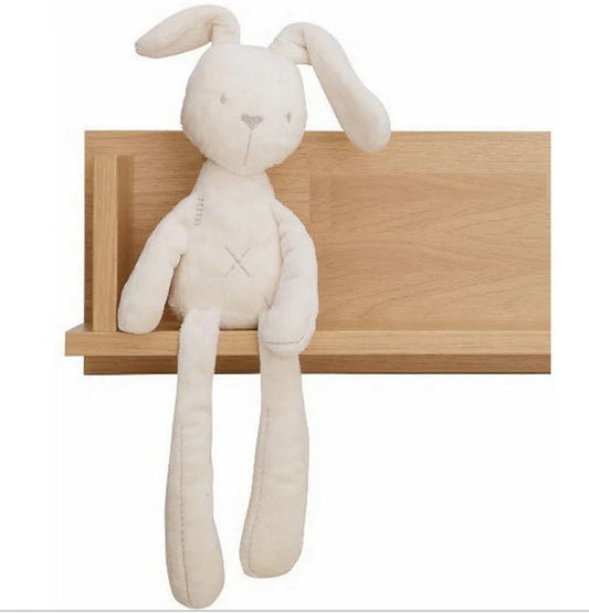Beige Bunny soft plush toy for babies with long ears
