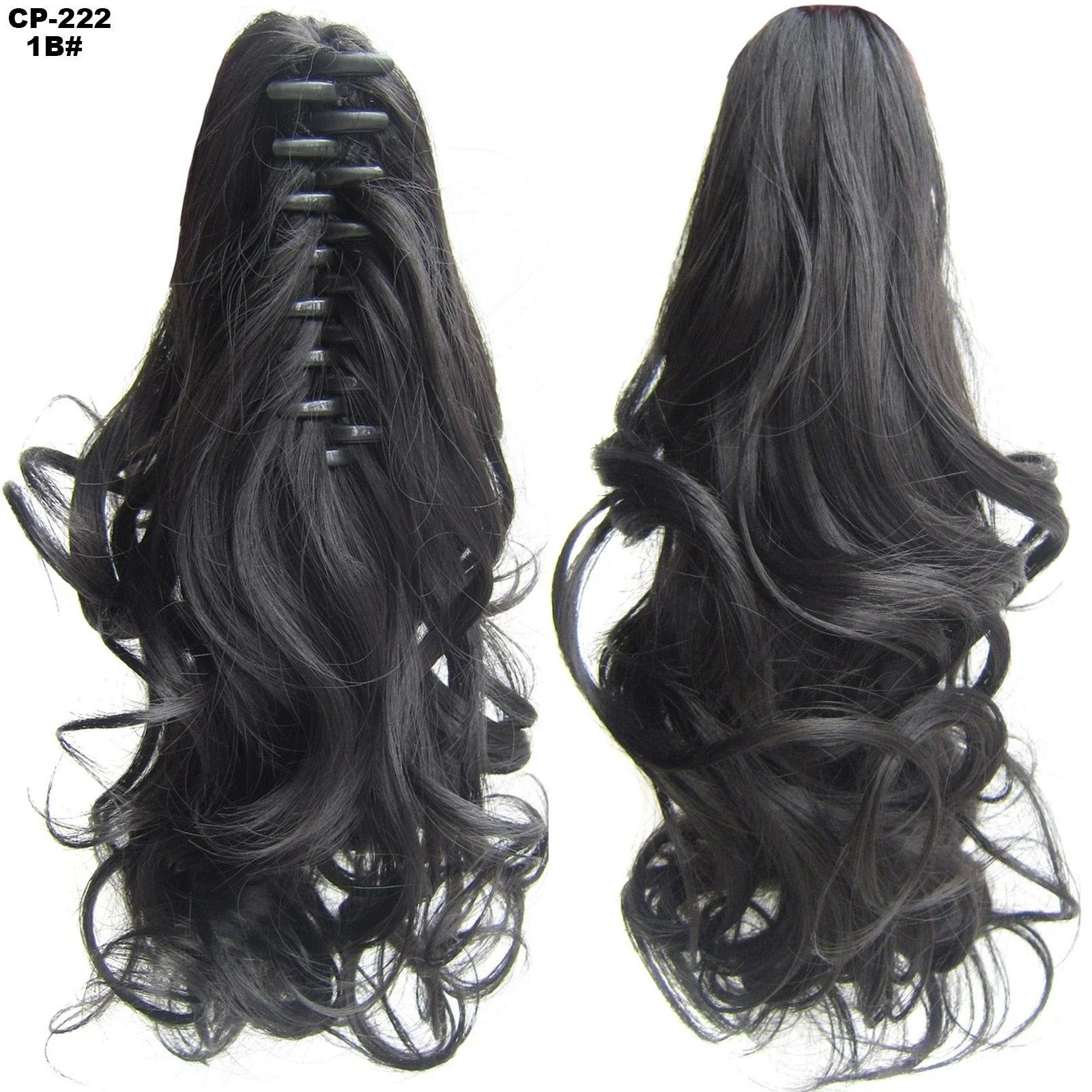 Stylish ponytail hair extension with natural-looking waves for a glamorous hairstyle