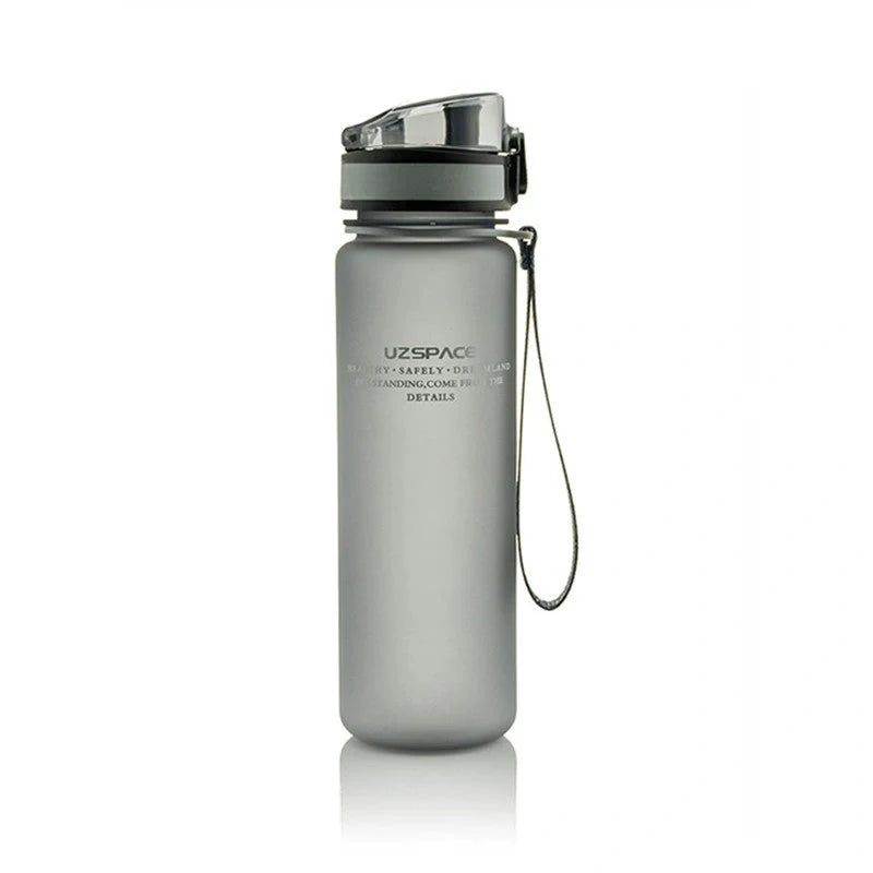 500ml leak-proof sports water bottle in red, blue, green, and grey