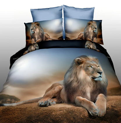 Brushed 3D floral four-piece bedding set in A Blue, showing 200x230cm quilt cover with raised pattern and matching pillowcases