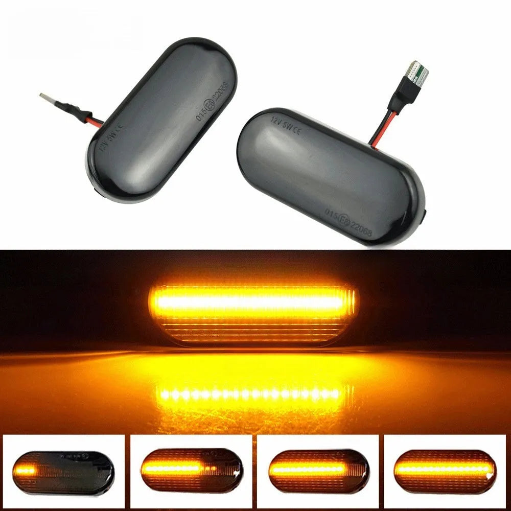 Flowing water style side turn signal lamp for Skoda Octavia car fender