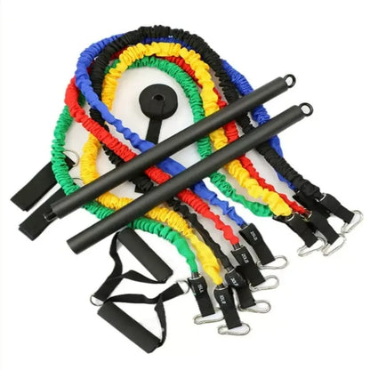 Two-segment pull rope push-and-pull yoga pilates fitness stick