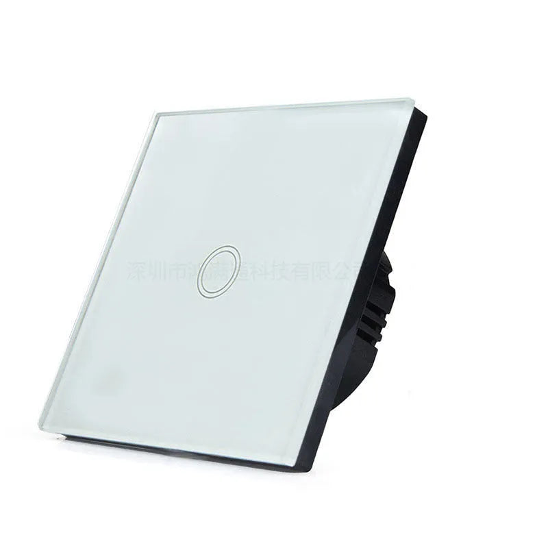 86mm touch switch with tempered glass panel for low power lighting in UK homes