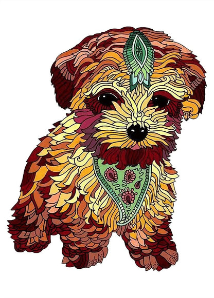 Colourful animal-shaped wooden jigsaw puzzles for children
