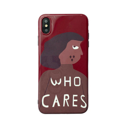 Stylish Japanese-inspired silicone phone case with captivating illustration of a fashionable young woman
