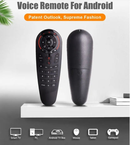 G30 AIR MOUSE wireless keyboard remote control with nano receiver on a dark surface.