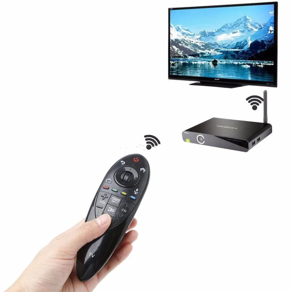 Black universal remote control replacement for LG AN-MR500G Smart TV.