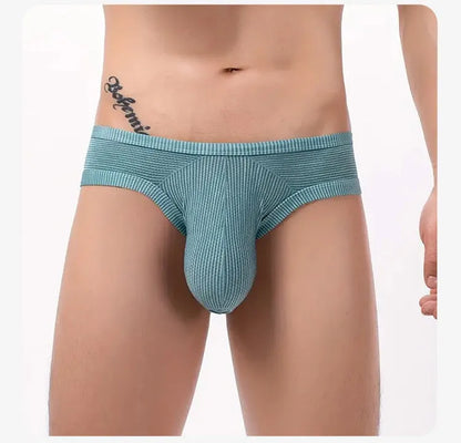 Men's cotton low waist briefs with hollow back three-dimensional design in multiple colour options