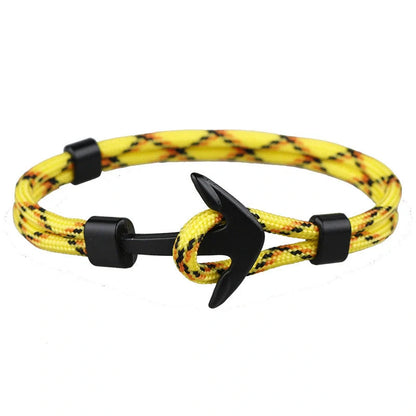 Stylish unisex anchor bracelet with hand strap, perfect for nautical fashion enthusiasts