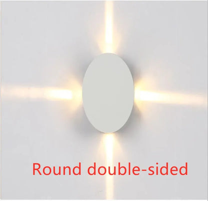 Modern square and round LED aluminium wall light with contemporary Chinese style design