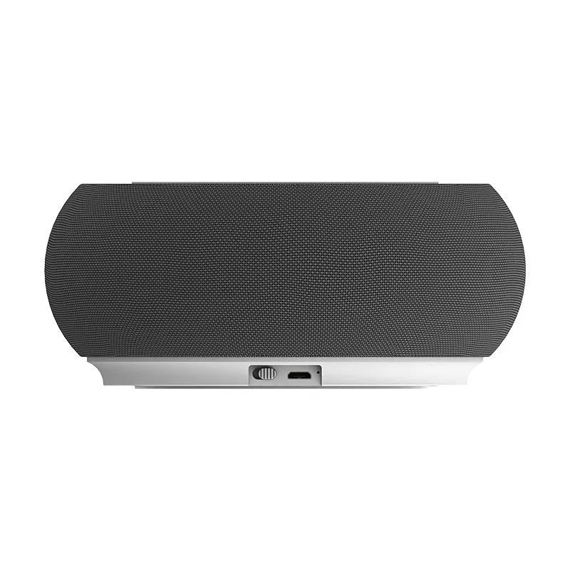 Wireless Bluetooth speaker with dual speakers, 10-20W output, black or white, portable design