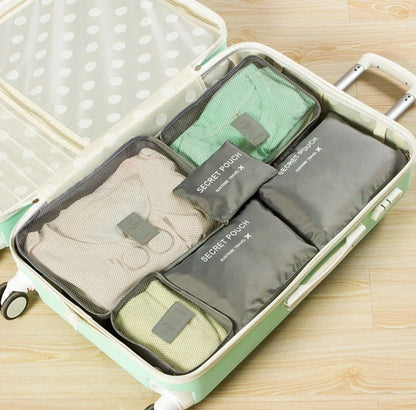 High-quality 6-in-1 waterproof travel organizer cubes in various colors for efficient packing and organization