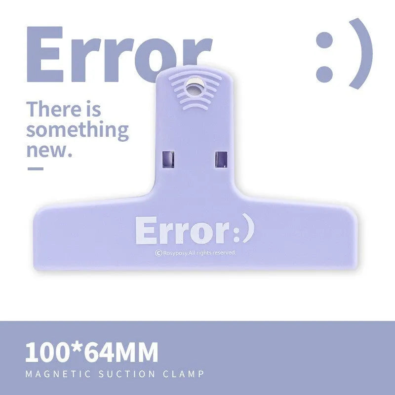 RosyPosy Japanese Wind Cream File magnetic bill clip in Haze Series with plastic magnet alloy construction