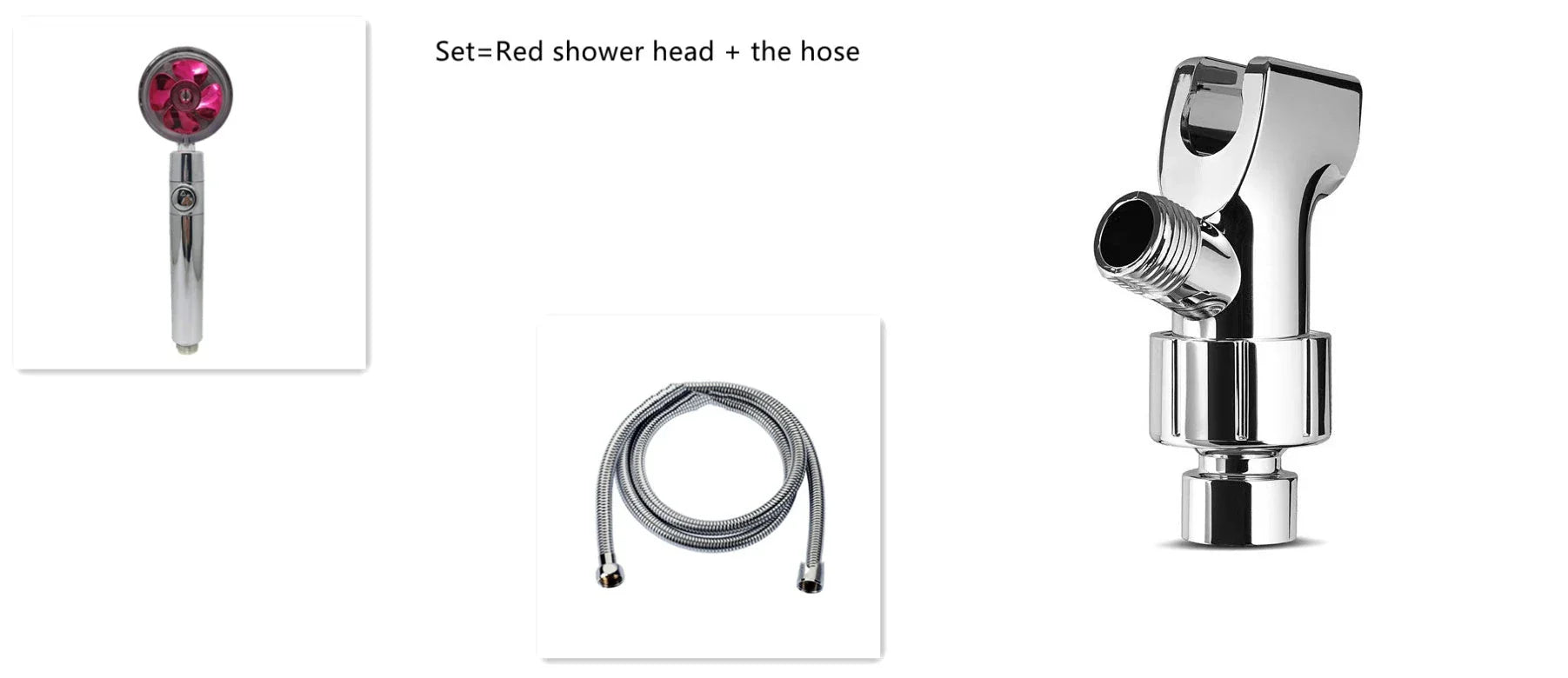 360° Rotating Shower Head with Built-In Fan - Premium ABS Plastic Construction, Water-Saving High-Pressure Spray