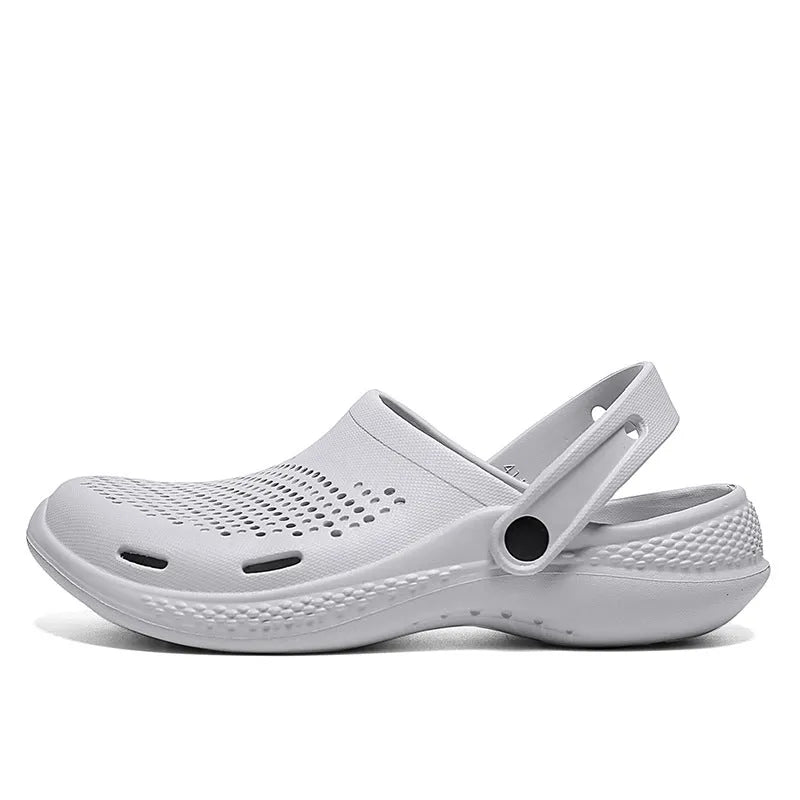 Men's EVA Beach Shoes Soft Bottom Big Toe Slippers Lightweight Casual Summer Footwear Light Grey White Khaki Green Black Purple Sizes 36-46