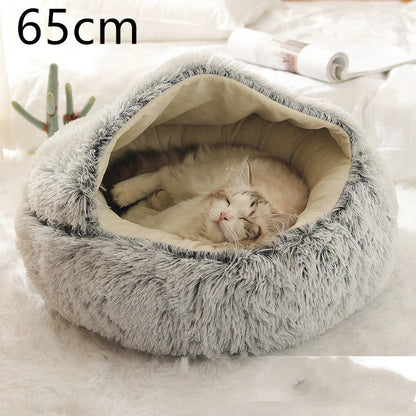 Cozy All-in-One Pet Bed in various colors and sizes, providing a plush and comfortable retreat for cats and dogs