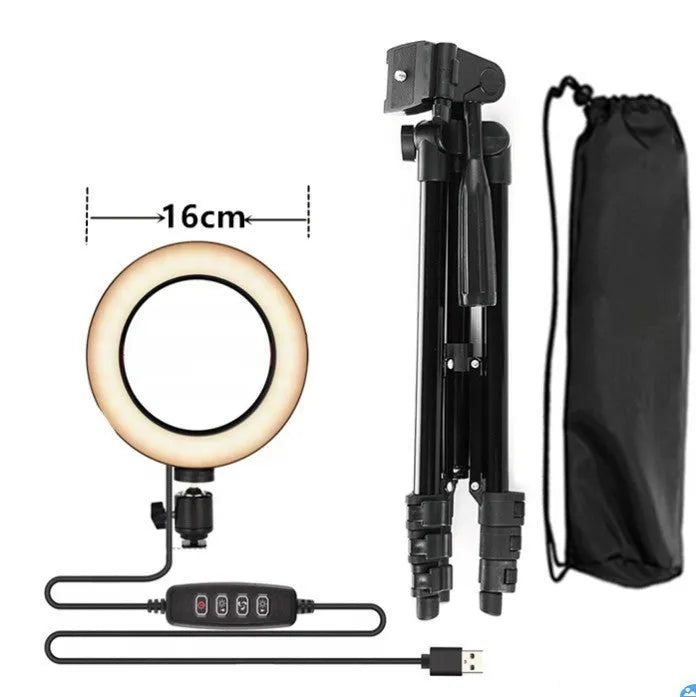 Live phone stand with adjustable height from 35cm to 110cm, offering stable hands-free viewing for video calls and content creation with a 805g weight for portability.