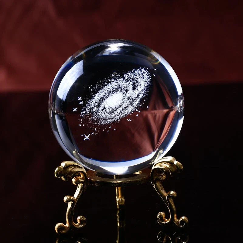 Captivating Galaxy Crystal Ball, a mesmerising celestial-inspired orb crafted with premium K9 crystal