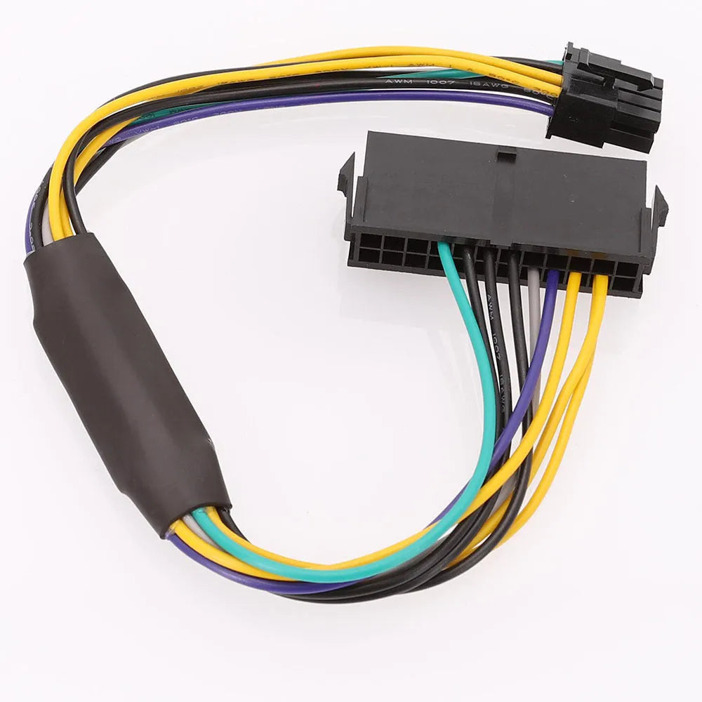 Black DELL Optiplex ATX 24-pin to 8-pin power adapter cable, 30cm long
