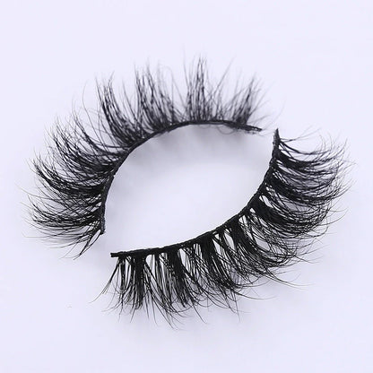 Handmade 3D mink false eyelashes showing 12mm length and 0.07mm diameter fibres for natural volume