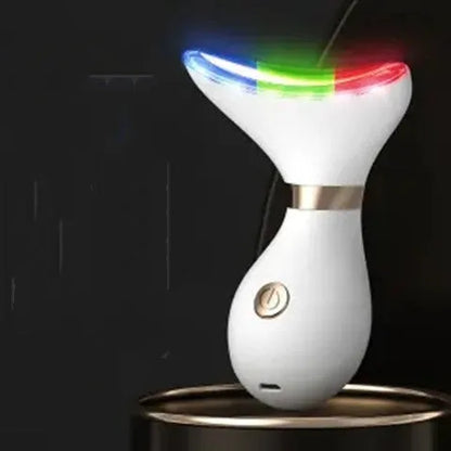 Tightening beauty instrument with USB charging and three light modes, white and gold options