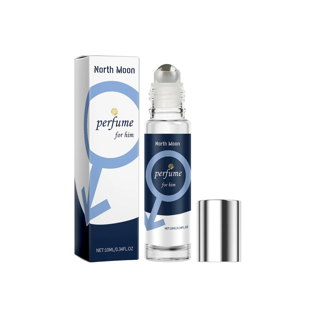 10ml Perfume For Him bottle with bergamot, patchouli, and jasmine extracts in men's fragrance