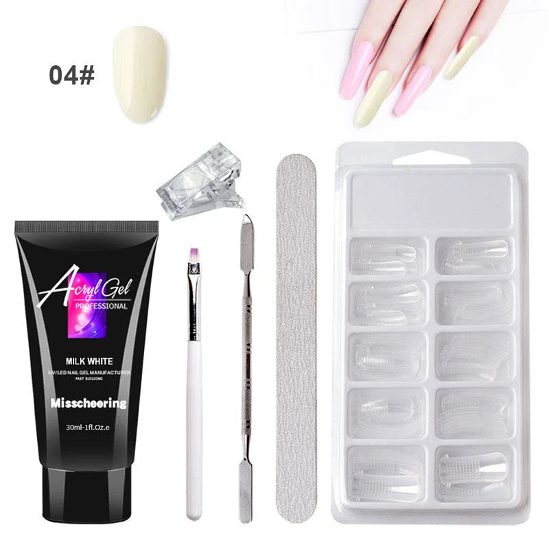 Salon-quality gel nail art kit with dual-light nail lamp, 18-piece tool set, and eco-friendly, non-toxic formula