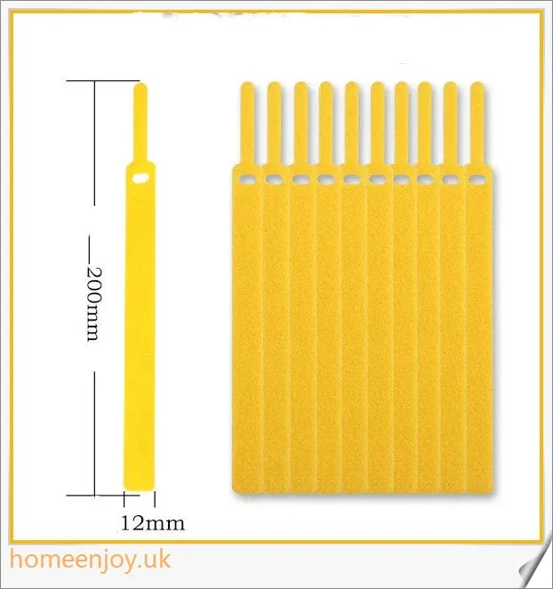 Premium nylon Velcro cable management device for organising and bundling cords in a workspace or entertainment setup