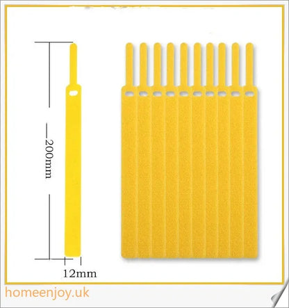Premium nylon Velcro cable management device for organising and bundling cords in a workspace or entertainment setup