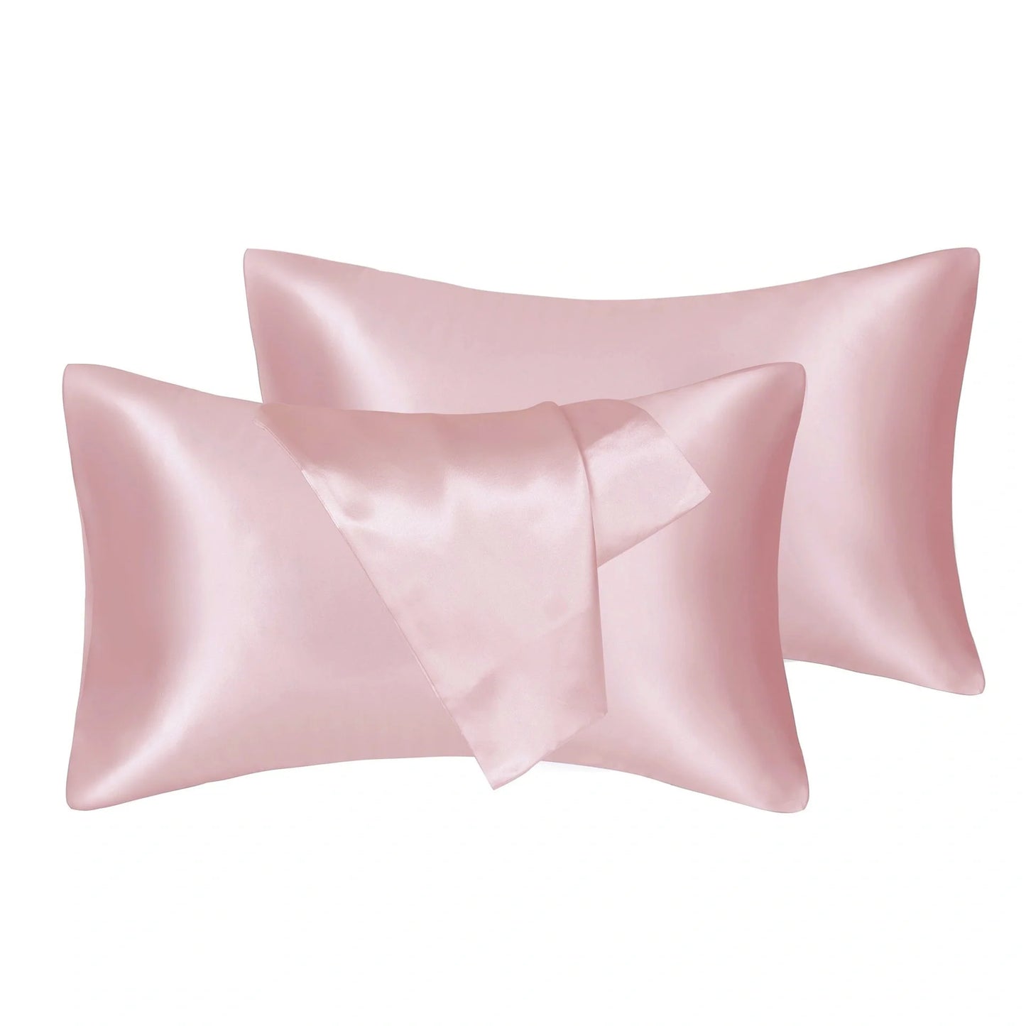 75D Satin Artificial Silk Pillowcase in various colours and sizes