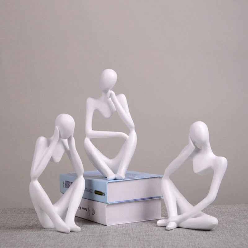 Handmade thinker statue abstract figure sculpture in premium resin